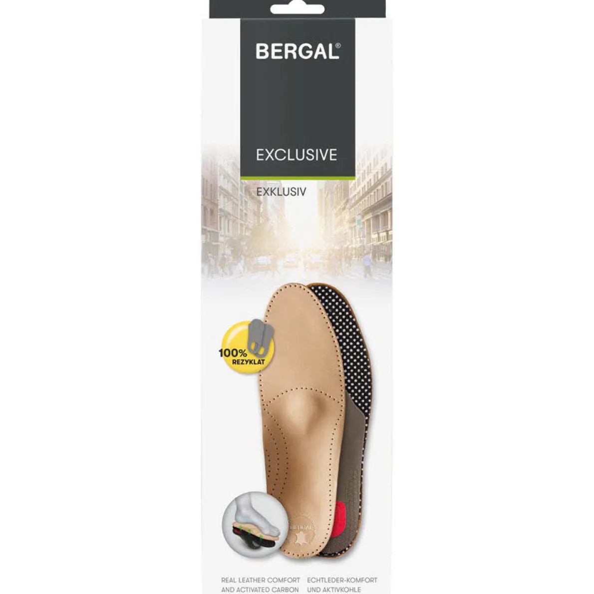 Bergal Einlegesohle Exclusiv Lederfußbett