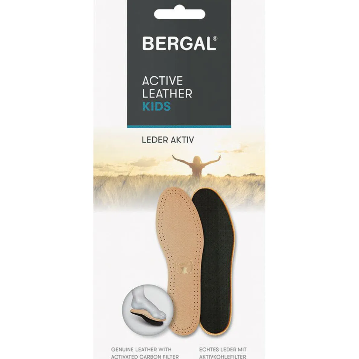 Bergal Einlegesohle Leder Aktiv Kids