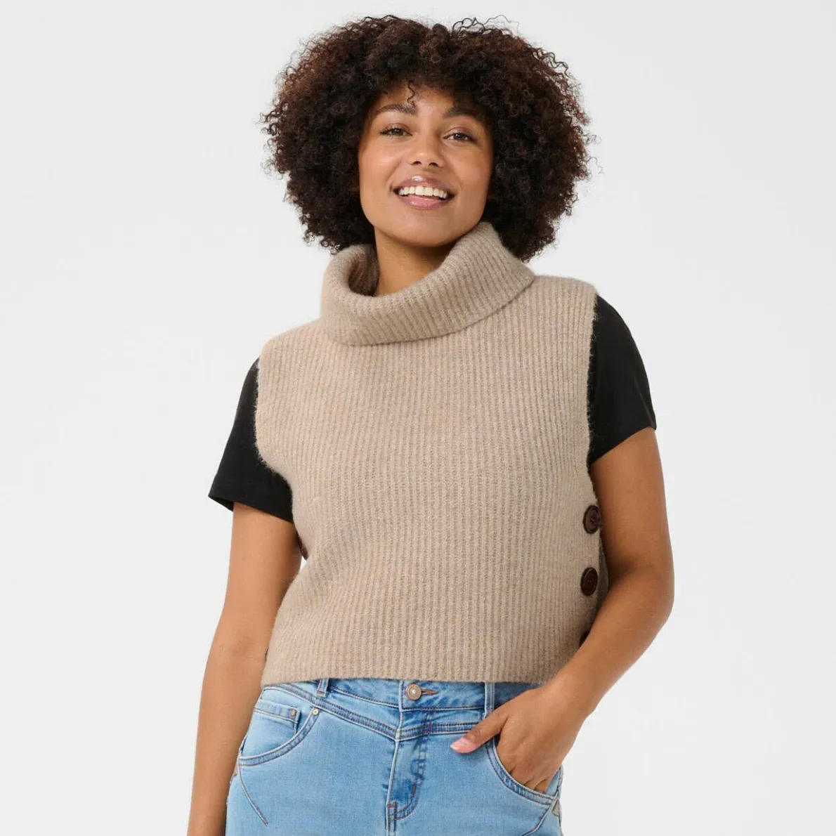 Cream Pullunder CRStarfi Short Knit Slipover