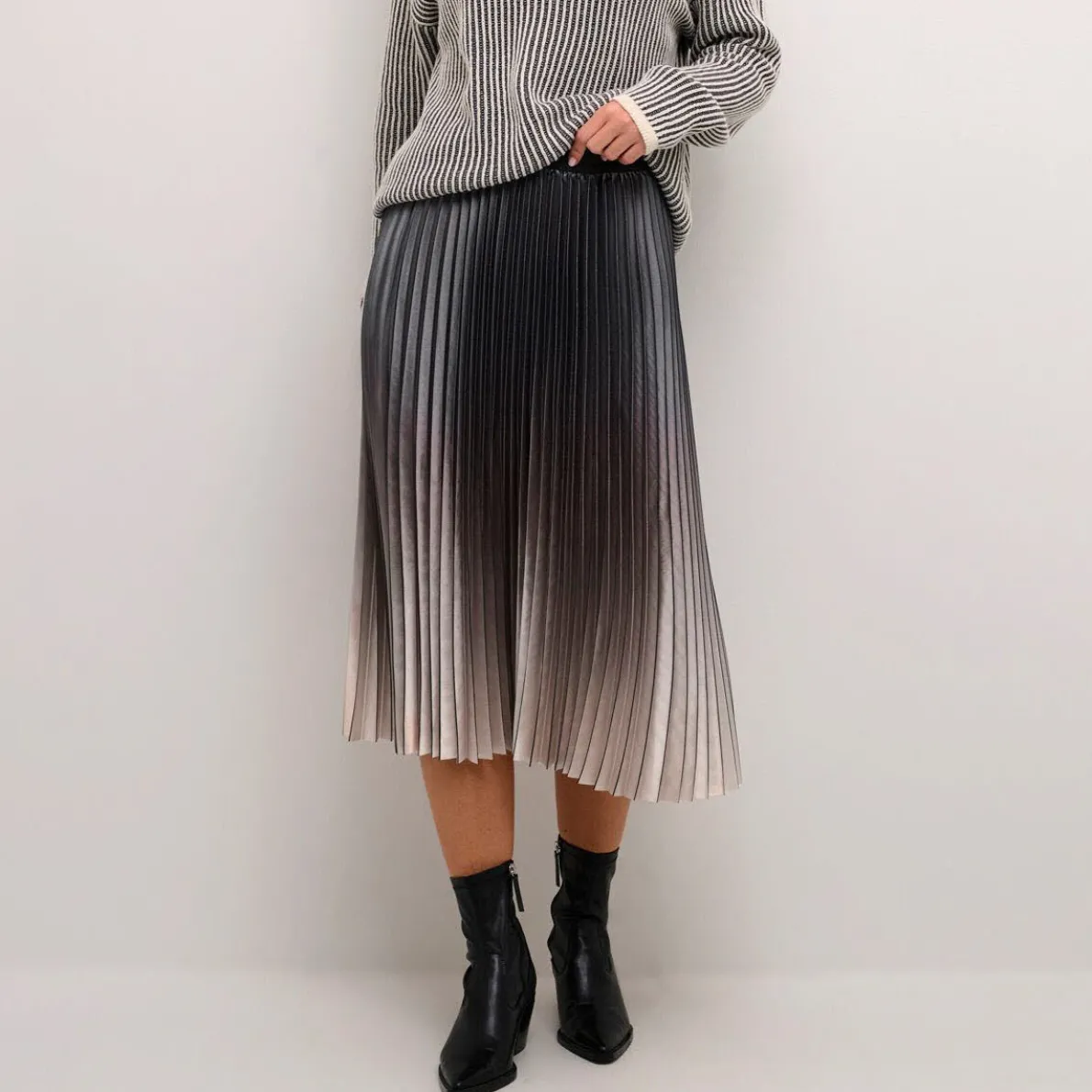 Cream Rock CRRana Plissé Skirt