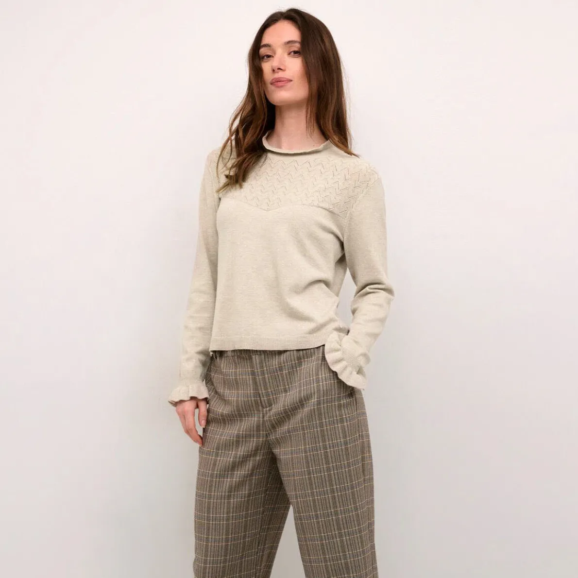 Cream Shirt CRVillea Knit Blouse